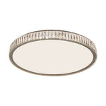 Crystal Flush Mount Ceiling Light Modern Minimalist Chrome LED