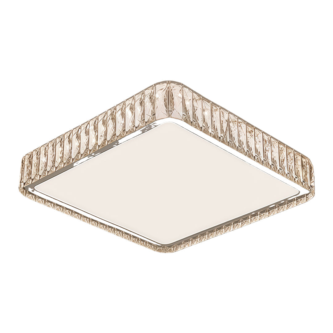 Crystal Flush Mount Ceiling Light Modern Minimalist Chrome LED