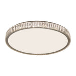 Crystal Flush Mount Ceiling Light Modern Minimalist Chrome LED