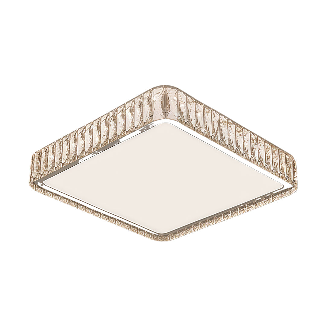 Crystal Flush Mount Ceiling Light Modern Minimalist Chrome LED