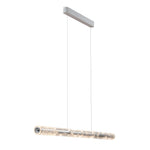 Modern Crystal Linear Pendant Light with Adjustable Cord