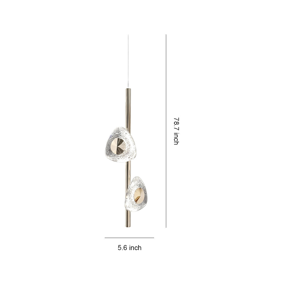 Aurelia Crystal Pendant Light in Gold Aluminum Finish