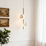 Aurelia Crystal Pendant Light in Gold Aluminum Finish