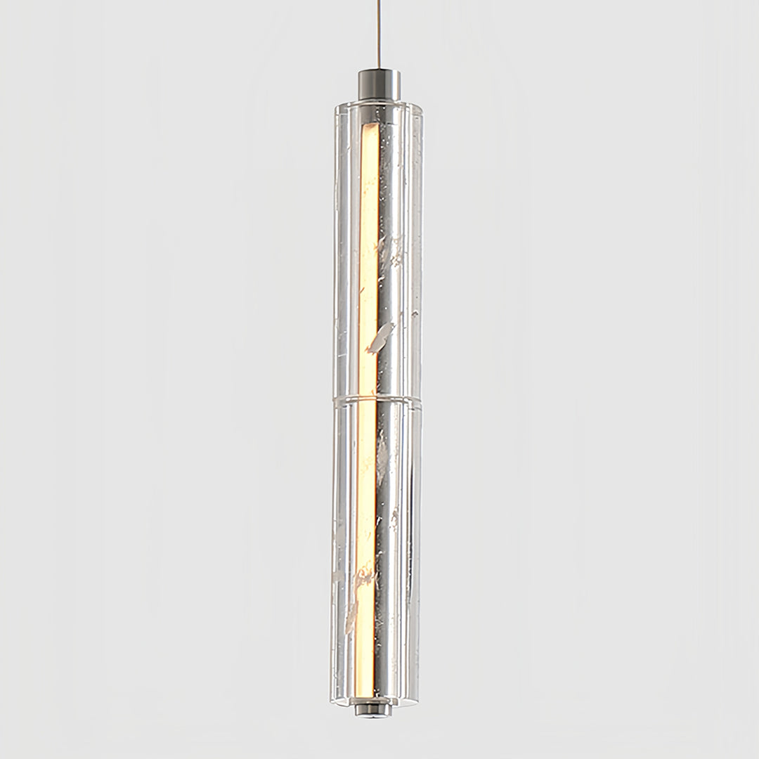 Linear Crystal Pendant Light | Modern Chrome LED Hanging Lamp for Dining Room & Kitchen Island