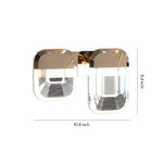 Modern Crystal Wall Sconce in Gold Aluminum Finish