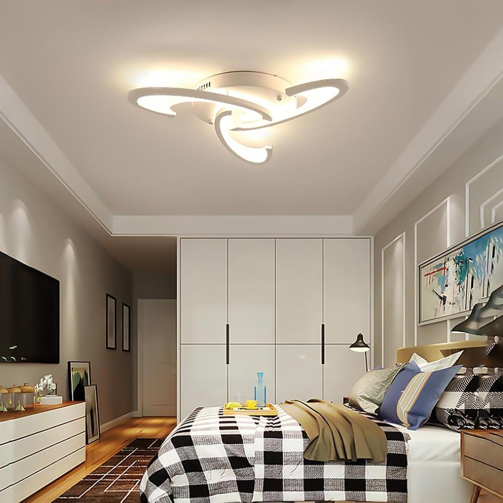 Aurelia Curved LED Flush Mount Ceiling Light in Acrylic and Aluminum