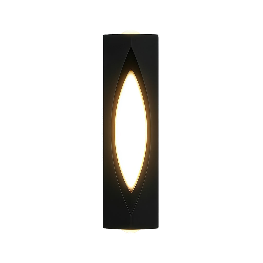 Modern Outdoor Wall Sconce with Integrated LED – Black Aluminum