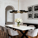 Noir et Or Chandelier – Contemporary French Vintage Six-Light Pendant