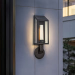 Geometric Outdoor Wall Sconce in Black or Gold, IP65 Waterproof LED