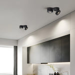 Aria Double-Head Adjustable Ceiling Spotlight in Black or White