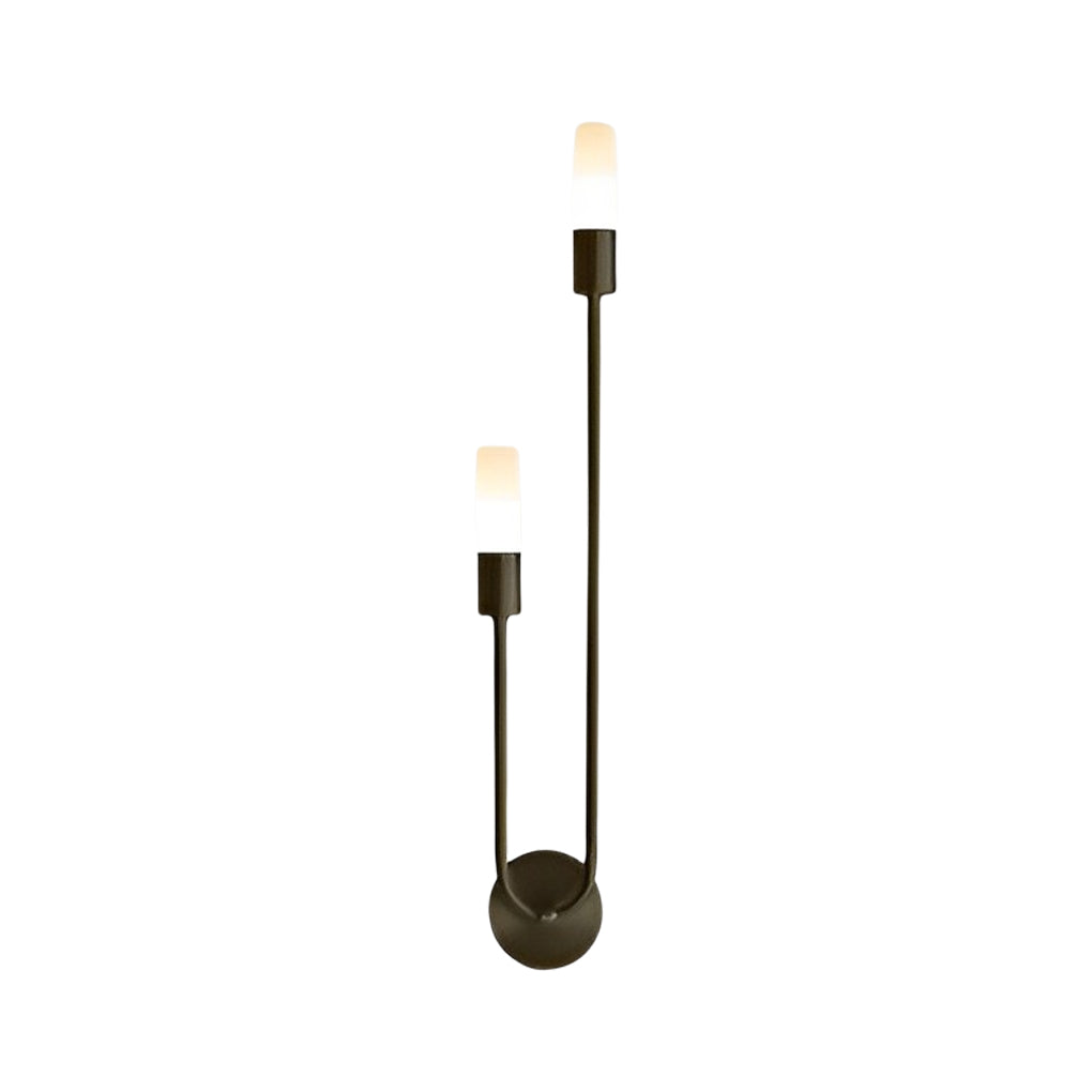 Aurelia Double Head LED Wall Sconce in Gold or Black, Modern Luxury Lighting for Bedroom and Living Room