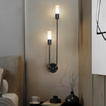 Aurelia Double Head LED Wall Sconce in Gold or Black, Modern Luxury Lighting for Bedroom and Living Room