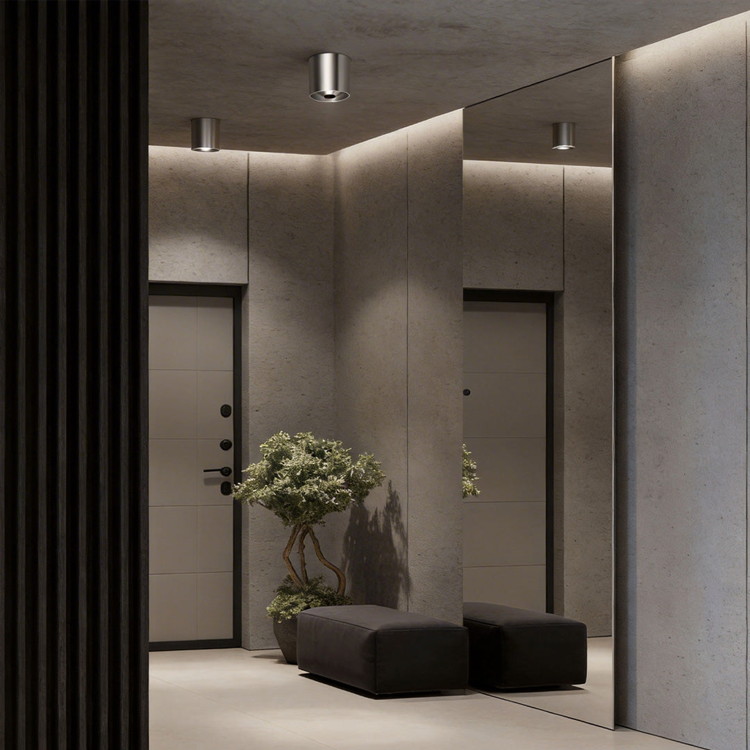 Silver Ceiling Spotlights with Full Spectrum COB LED, 7W/10W, 36° Beam