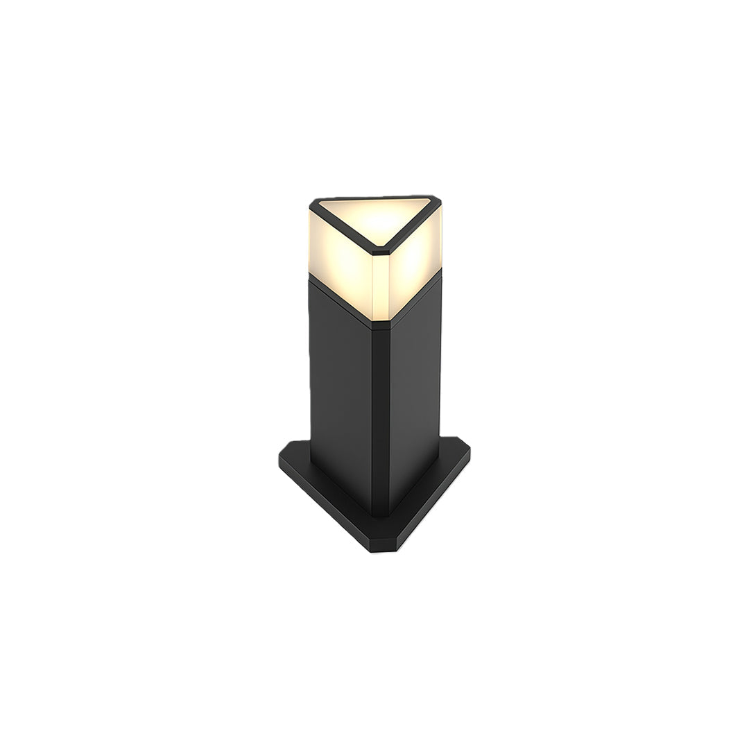 Modern Outdoor Pathway Bollard Lights, Black Aluminum LED Landscape Lighting