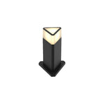 Modern Outdoor Pathway Bollard Lights, Black Aluminum LED Landscape Lighting