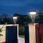 Vintage-Inspired Outdoor Pillar Lights with Dual Power Options