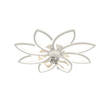 Modern Floral Ceiling Fan with LED Light – 6 or 8 Lights