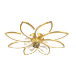 Modern Floral Ceiling Fan with LED Light – 6 or 8 Lights