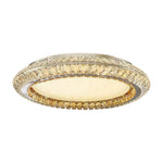 Lumière Flush Mount Crystal Ceiling Light in Titanium Gold