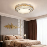 Lumina Crystal Flush Mount Ceiling Light in Chrome
