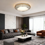 Lumina Crystal Flush Mount Ceiling Light in Chrome