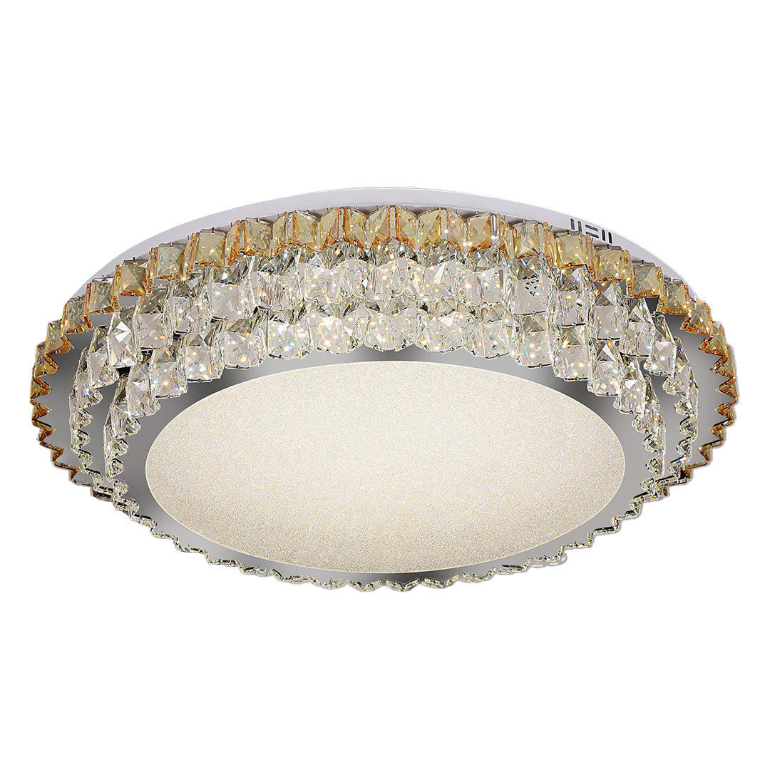 Lumina Crystal Flush Mount Ceiling Light in Chrome