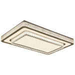 Luxury Crystal Flush Mount Ceiling Light Modern LED Chrome