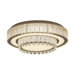 Luxury Crystal Flush Mount Ceiling Light Modern LED Chrome