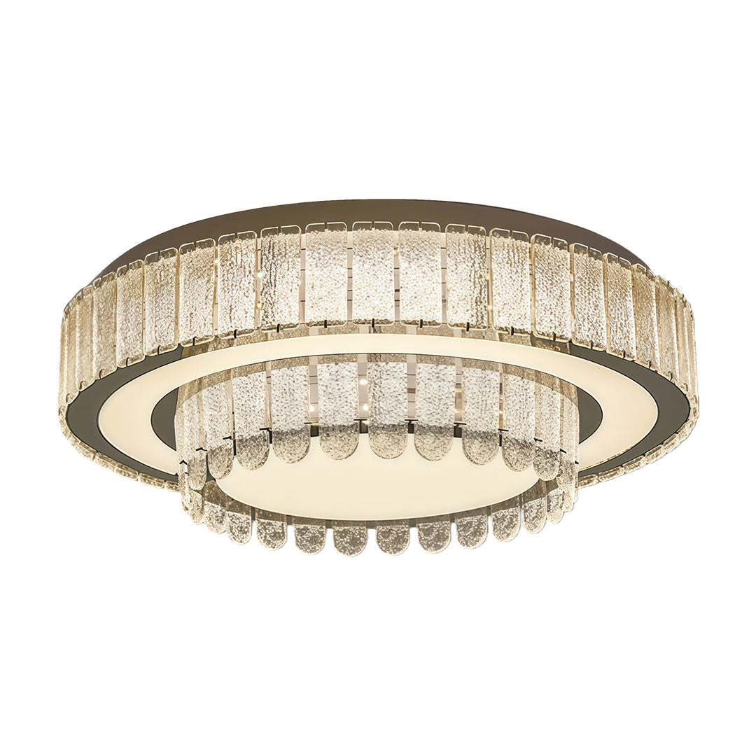 Luxury Crystal Flush Mount Ceiling Light Modern LED Chrome
