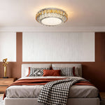 Lumina Crystal Flush Mount Ceiling Light in Chrome