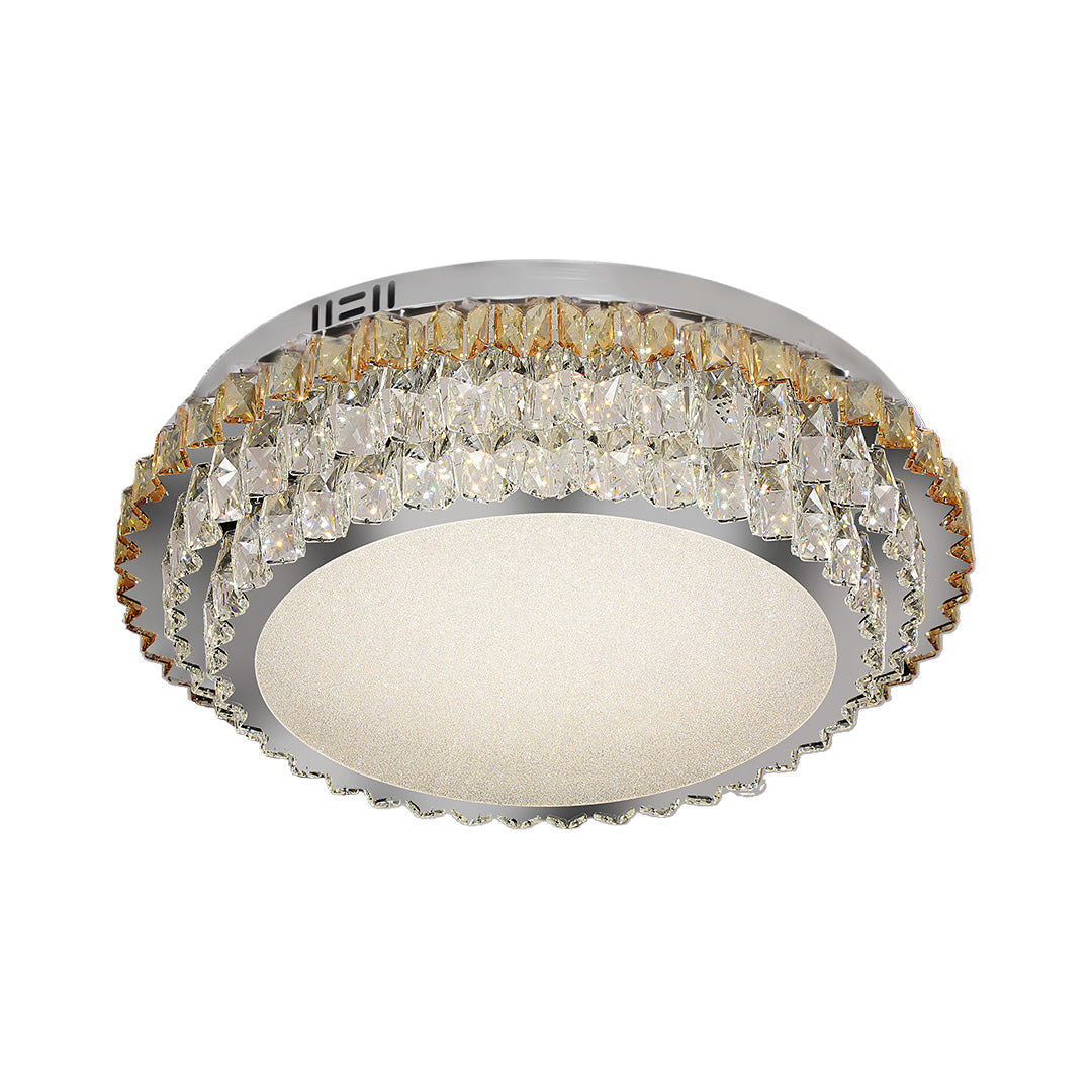 Lumina Crystal Flush Mount Ceiling Light in Chrome