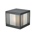 Copper Solar Gate Pillar Light – Modern Square Outdoor Lamp