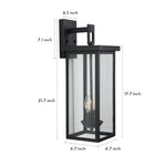 Noir Outdoor Wall Sconce — IP65 Waterproof Iron LED Lantern for Courtyard & Entryway