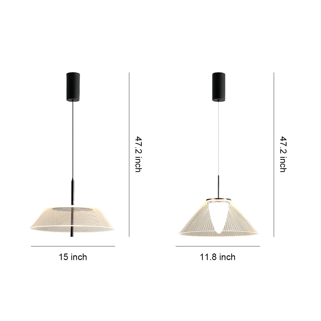 Spectrum Clear Glass Pendant Light for Kitchen Island, Modern LED Hanging Lamp