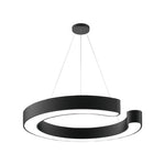 Geometric LED Pendant Light in Matte Black with Frosted Acrylic Shade