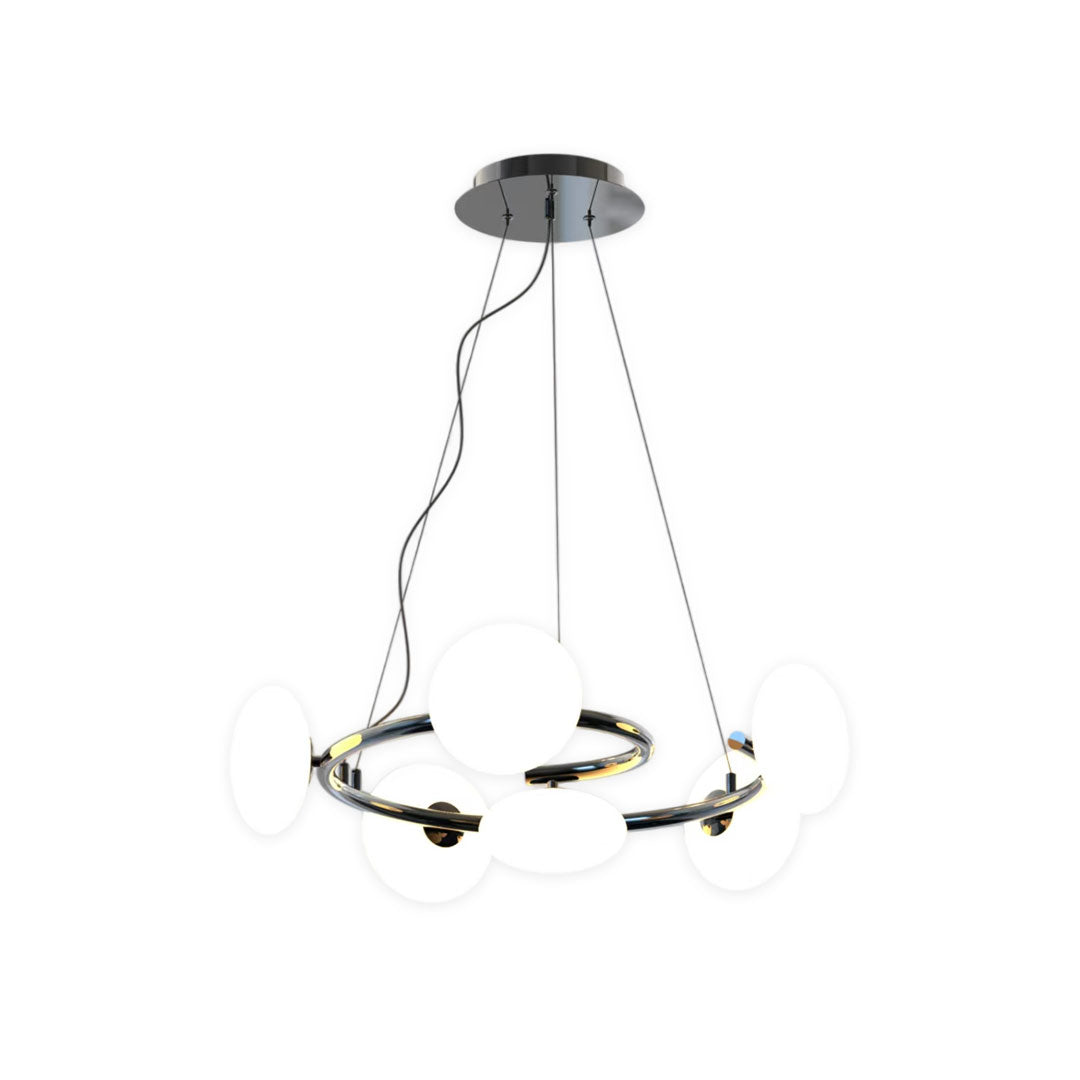 Molecule Bean Modern Chandelier | 6/8-Light LED Pendant for Dining & Living