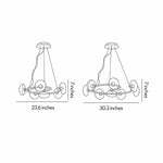 Molecule Bean Modern Chandelier | 6/8-Light LED Pendant for Dining & Living