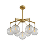 Lumière Moderne Glass Ball Chandelier in Brass, Nickel, or Black