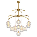 Lumière Moderne Glass Ball Chandelier in Brass, Nickel, or Black
