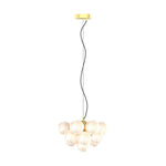 Aurelia Glass Bubble Chandelier, Modern Multi-Head LED Ceiling Light