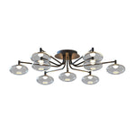 Lumina Glass Flush Mount Ceiling Light — Modern LED Fixture in Black