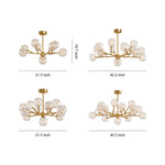 Celestial Glass Globe Chandelier – Modern Molecular LED Pendant for Dining and Living Spaces