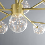 Celestial Glass Globe Chandelier – Modern Molecular LED Pendant for Dining and Living Spaces
