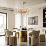 Celestial Glass Globe Chandelier – Modern Molecular LED Pendant for Dining and Living Spaces