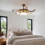Lumina Gold Ceiling Fan with Integrated LED Light – Modern Nordic Designer Fan