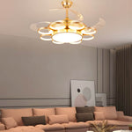 Lumina Gold Ceiling Fan with Integrated LED Light – Modern Nordic Designer Fan