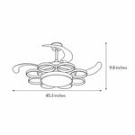 Lumina Gold Ceiling Fan with Integrated LED Light – Modern Nordic Designer Fan
