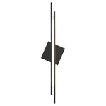 Sculptural Linear LED Wall Sconce in Brass and Acrylic