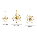 Aurelia 12-Light Gold Sputnik Chandelier in Glass and Iron for Modern Interiors