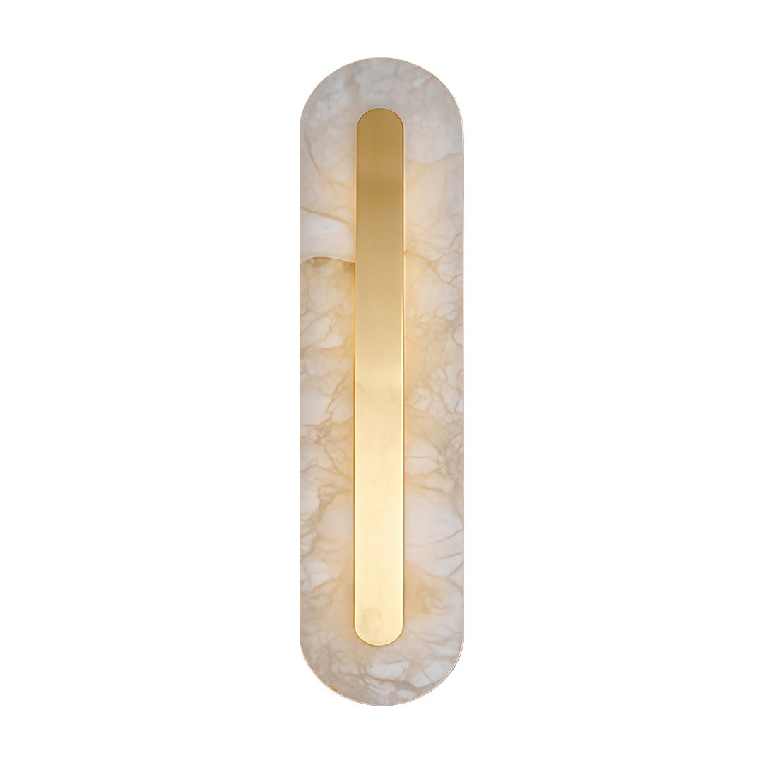 Luxury Brass Cloud Stone Wall Sconce with Warm LED Light for Modern Interiors
